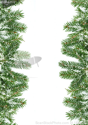 Image of Christmas framework with snow