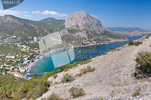 Image of Summer view seacoast. Sudak beach. Black Sea, Ukraine