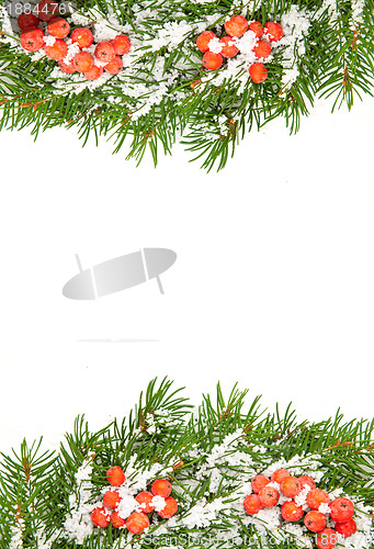 Image of Christmas framework with snow