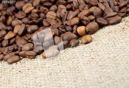 Image of Brown roasted coffee beans.