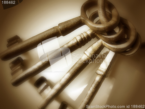 Image of Antique Keys - Brown