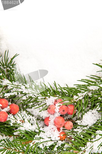 Image of Christmas framework with snow