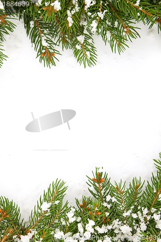 Image of Christmas framework with snow