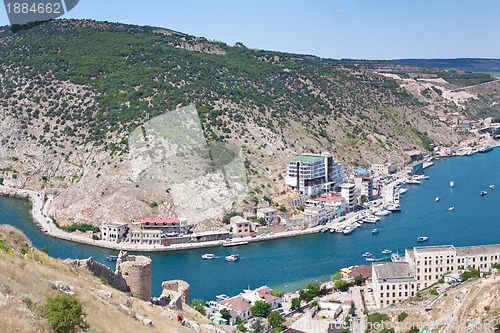 Image of The Type on bay Balaklavy. Ukraine, Sevastopol, Black sea