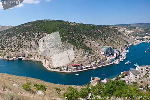 Image of The Type on bay Balaklavy. Ukraine, Sevastopol, Black sea