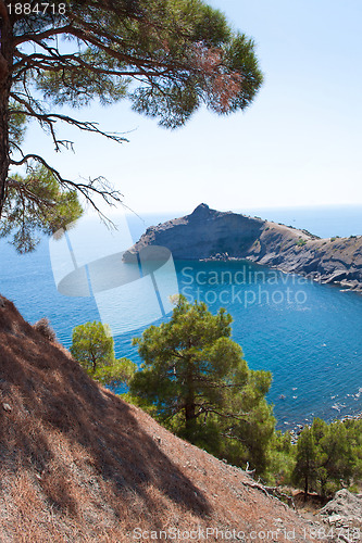 Image of Summer view seacoast. Sudak beach. Black Sea, Ukraine