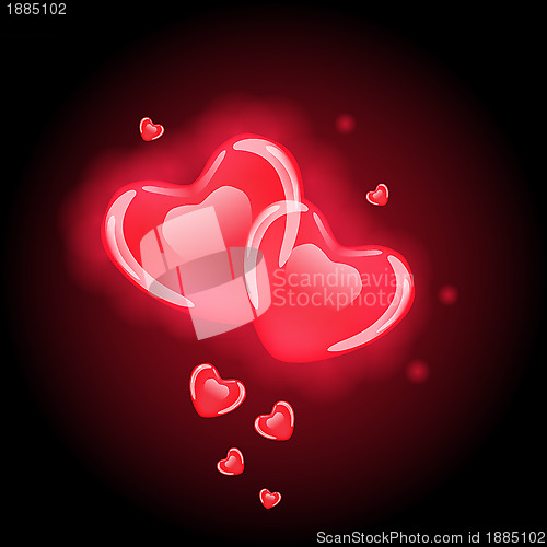 Image of Red hearts for valentine's day