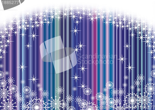 Image of Christmas blue curtain background with snowflakes, EPS10