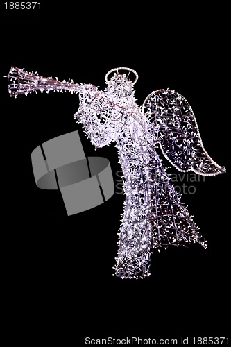 Image of angel from xmas lights