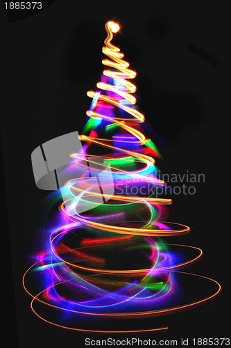 Image of christmas lights as xmas tree