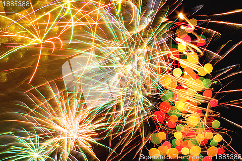 Image of christmas tree from xmas lights