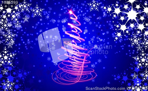 Image of christmas background with snow flakes 