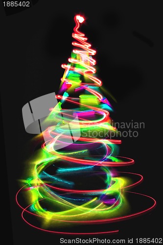 Image of christmas lights as xmas tree