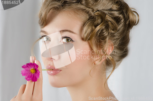 Image of beauty woman closeup portrait