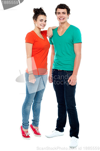 Image of Full length portrait of fashionable young couple