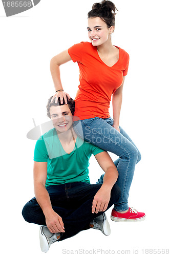 Image of Love of girl and boy. Concept shoot of friendship