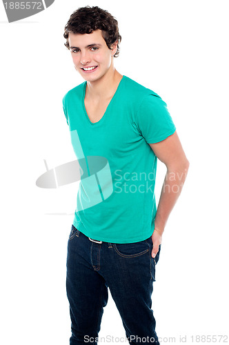Image of Guy in trendy casual wear posing in style