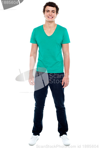 Image of Full length portrait of casual teenager
