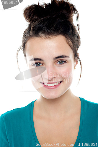 Image of Closeup profile shot of an attractive teenager