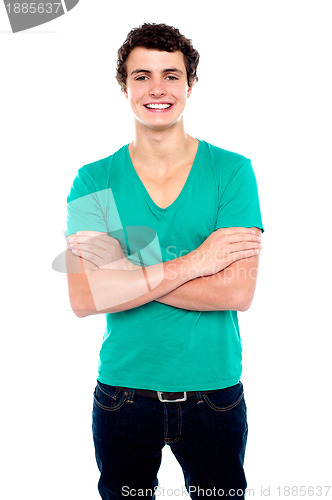 Image of Half length portrait of stylish casual young guy