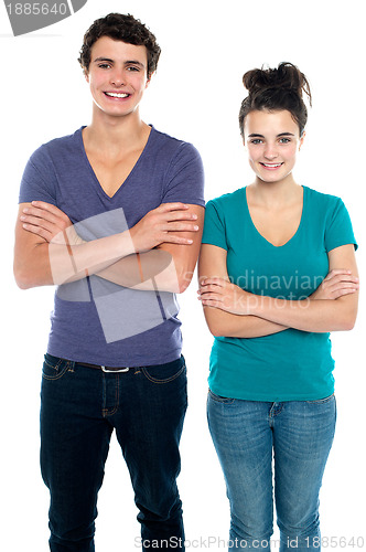 Image of Confident teen with their arms crossed