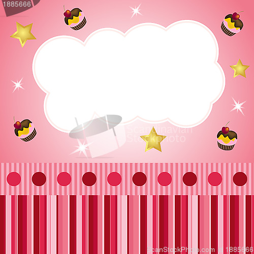 Image of pink scrap background with cloud
