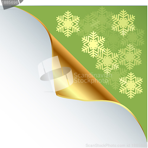 Image of curled gold corner