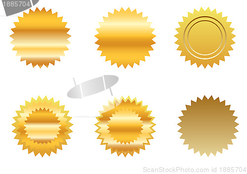 Image of gold sticker set