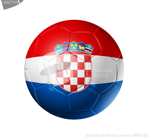 Image of Soccer football ball with Croatia flag