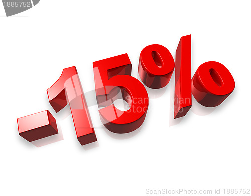 Image of 15% fifteen percent