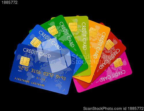 Image of Colored credit cards