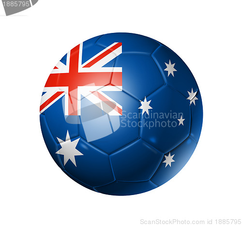 Image of Soccer football ball with Australia flag