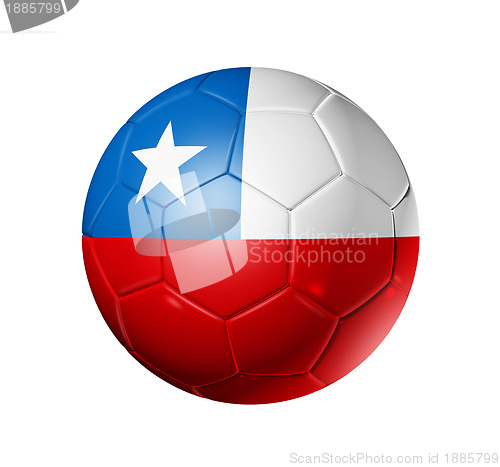 Image of Soccer football ball with Chile flag