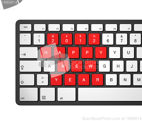Image of New year 2012 computer keyboard