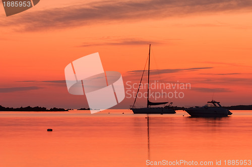 Image of Yachts at sunrise