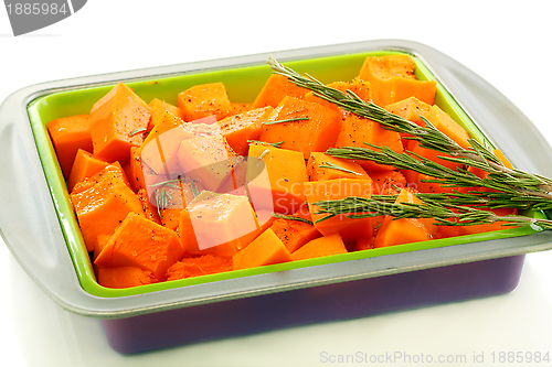 Image of Spiced pumpkin in a baking dish.