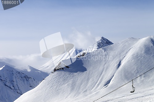 Image of Snow slope and ropeway