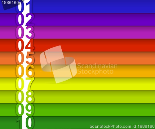 Image of colorful numbered banner