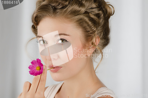 Image of beauty woman closeup portrait