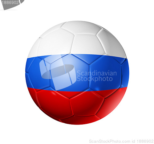 Image of Soccer football ball with Russia flag