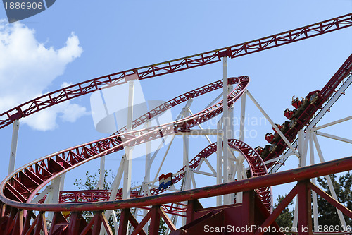 Image of rollercoaster in an amusement park