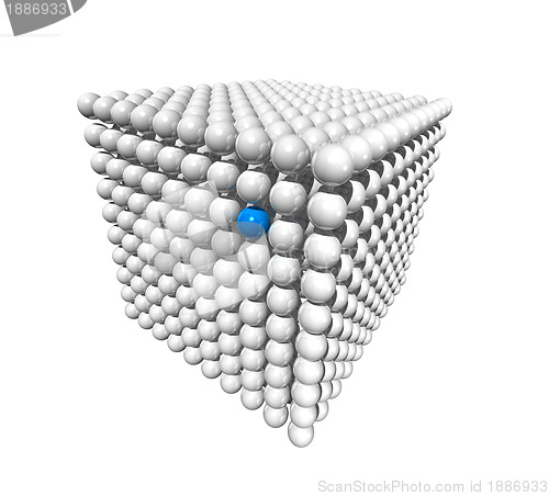 Image of Cube made of spheres