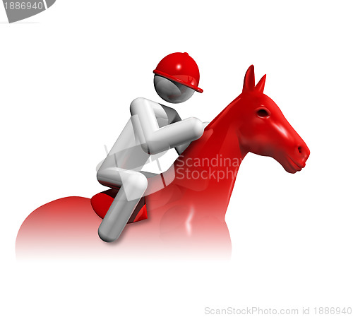 Image of Equestrian Jumping 3D symbol