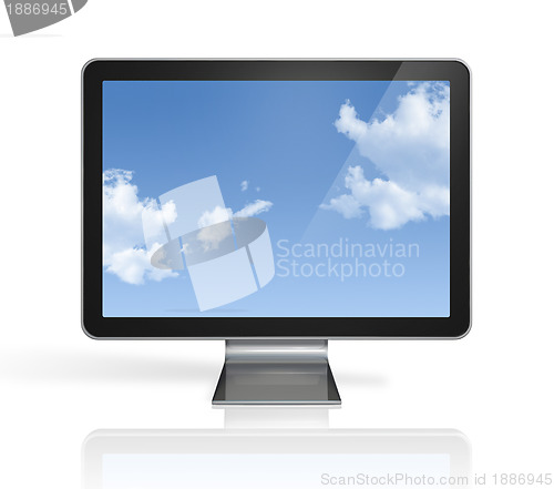 Image of 3D television screen