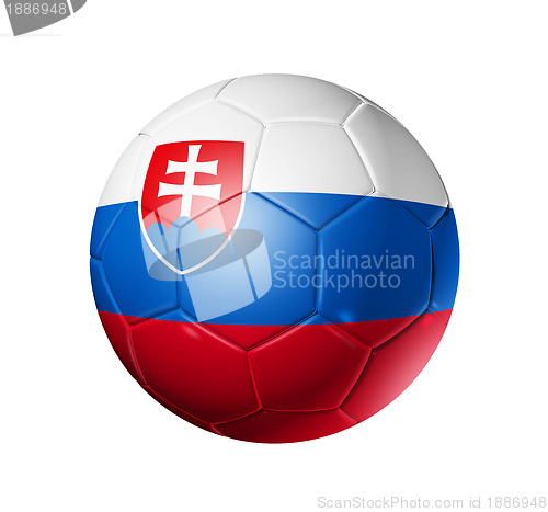 Image of Soccer football ball with Slovakia flag