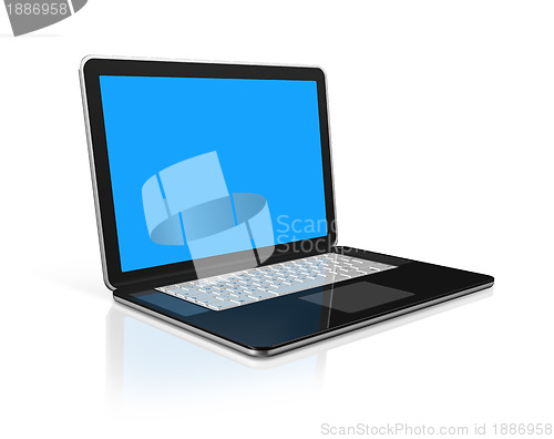Image of black Laptop computer isolated on white