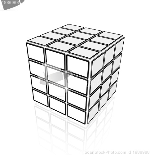 Image of Video cube of flat tv screens