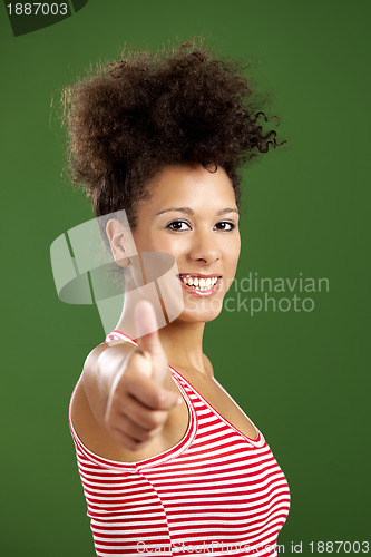 Image of Positive African woman