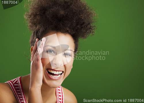 Image of African woman laughing