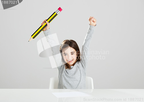 Image of Little girl in the school